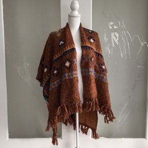 AE American Eagle Geo knit duster kimono